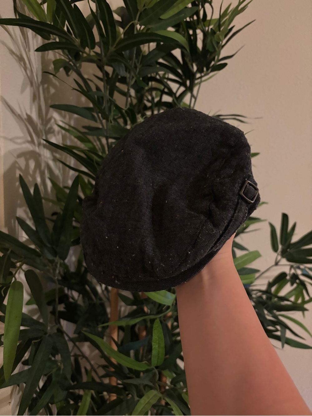 Baby’s Adjustable Black Flat Cap - Timeless Ivy Style